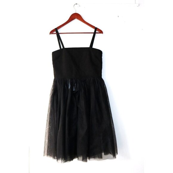 MM6 Maison Margiela Women's Size IT40 US4 Small Black Denim Tulle Tank Dress NWT - Picture 3 of 9